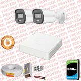 Provzen Hikvision 2'li Full Hd Güvenlik Kamerası Set 7/24 Renkli, Mikrofonlu, Olay Anında Bildirim