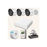 Provzen Hikvision 3 IP 4MP ColorVu Mikrofonlu Güvenlik Kamerası Olay Anında bildirim