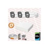 Provzen Hikvision 3'lü Full HD Güvenlik Kamerası Set 7/24 Renkli, Mikrofonlu, Olay Anında Bildirim
