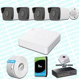 Provzen Hikvision 4 IP Kameralı 4MP 1440P Mikrofonlu Güvenlik Kamerası