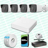 Provzen Hikvision 4 Kameralı IP 1080P Mikrofonlu Güvenlik Kamerası Olay Anında bildirim