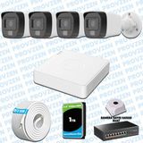 Provzen Hikvision 4’lü İP 4MP Güvenlik Kamerası Seti Colorvu Mikrofonlu Olay Anında Bildirim