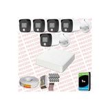 Provzen Hikvision 5 Kameralı Colorvu Hibrit Güvenlik Kamerası