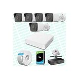 Provzen Hikvision 5 Kameralı IP 1080P Mikrofonlu Güvenlik Kamerası Olay Anında bildirim