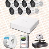 Provzen Hikvision 7 IP Kamera 7/24 Renkli Mikrofonlu Güvenlik Kamerası Olay Anında bildirim