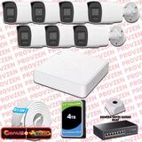 Provzen Hikvision 7 Kameralı 6Mp Ip Colorvu 3.0 Güvenlik Sistemi Aı İnsan Araç Algılama Çift Yönlü Ses Ve Işıklı Alarm