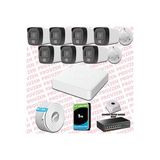 Provzen Hikvision 7 Kameralı IP Full HD Renkli Güvenlik Kamerası Mikrofonlu