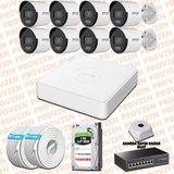 Provzen Hikvision 8 IP Kamera 7/24 Renkli Mikrofonlu Güvenlik Kamerası Olay Anında bildirim