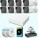 Provzen Hikvision 8 IP Kameralı 4MP 1440P Mikrofonlu Güvenlik Kamerası