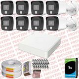 Provzen Hikvision 8 Kamera Hibrit ColorVu Full HD Güvenlik Kamera Olay Anında bildirim
