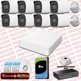 Provzen Hikvision 8 Kameralı 6Mp Ip Colorvu 3.0 Güvenlik Sistemi Aı İnsan Araç Algılama Çift Yönlü Ses Ve Işıklı Alarm