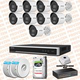 Provzen Hikvision 9 IP 4MP ColorVu Mikrofonlu Güvenlik Kamerası Olay Anında bildirim