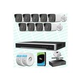 Provzen Hikvision 9 Kameralı IP 1080P Mikrofonlu Güvenlik Kamerası Olay Anında bildirim