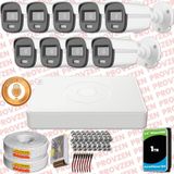 Provzen Hikvision 9'lu Full HD Güvenlik Kamerası Set 7/24 Renkli, Mikrofonlu, Olay Anında Bildirim