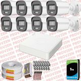 Provzen Hikvision ColorVu Full HD 8 Kameralı Gece Renkli Güvenlik Kamerası Olay Anında bildirim