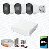 Provzen Hikvision Unv 3'lü Full HD Güvenlik Kamerası Set Gece Görüş, Mikrofon, Olay Anında Bildirim