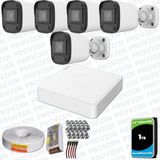 Provzen Hikvision Unv 5'li Full HD Güvenlik Kamerası Set Gece Görüş, Mikrofon, Olay Anında Bildirim