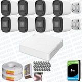 Provzen Hikvision Unv 8'li Full Hd Güvenlik Kamerası Set Gece Görüş, Mikrofon, Olay Anında Bildirim