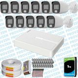 Provzen Hilook 11 Kameralı Full Hd Colorvu Mikrofonlu Güvenlik Kamerası Olay Anında Bildirim - Beyaz