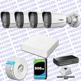 Provzen Ttec Hikvision 4 Kameralı Ip Full Hd Mikrofonlu Güvenlik Kamerası