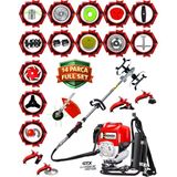 Prowackers German Fr 800 Seri Arazi Seti Güçlü Yüksek Performans 14 Parça Full Set Sırt Tipi Benzinli Çalı Çim Biçme Tırpanı
