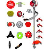 Prowackers German RXK-9400 Class Yan Tipi Benzinli Ot Çalı Çim Biçme Tırpanı+ 12 Pcs Komple Setli - RENK