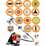 Prowackers German Tıtan WRX-790F Sırt Tırpan+ Akrobat Çapalama + Toprak Eşeleme 14 Parça Tam Setli - renk