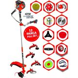 Prowackers German WKZ-4000 G-Tec Yan Tipi Benzinli Ot Çalı Çim Biçme Tırpanı+ 12 Pcs Komple Arazi Setli