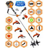 Prowackers German WX 880 Güçlü Performans 15 Parça Full Set Benzinli Yan Tipi Tırpan Ot Çim Çalı Biçme