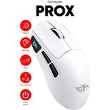 Prox Bluetooth-Kablosuz-Kablolu Şarjlı 12800 Dpı Hafif 59GR Gaming Mouse Oyuncu Mouse Beyaz