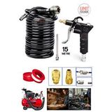 PROXTECH 15 Metre Kompresör Spiral Hava Hortumu 8 Mm Hava Tabancası Recor Set Jak Takım