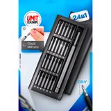 PROXTECH 25 Parça Çelik Hassas Mekanik Mıknatıslı Bits Tornavida,Saatçi Tornavidası, Yıldız, Düz, Torx Takım