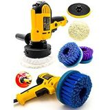 Proxtech Araç, Koltukyıkama 6kademe Devir Ayarlı Zımpara Parlatma Pasta Cila Polisaj Makinası + Fırça Hediye