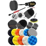 Proxtech Combo Temizlik 18parça Pasta Cila Polisaj Süngeri Matkapa Uyumlu Fırça Seti Parlatma Kit