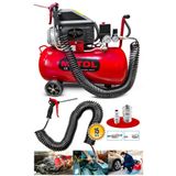 Proxtech En Çok Tercih Edilen 2hp 50 Litre 8bar Boya ,lastik Hava Kompresörü 15mt Spiral Hortum Stoper Kit