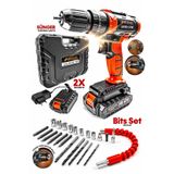 PROXTECH Extreme Darbeli Metal Şanzuman 9998PROX Çift Akülü Vidalama Çanta Matkap Bit Takım