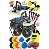 PROXTECH Full Detay 30 Parça 6 Kademe Ayarlı Polisaj Makinesi Koltuk Yıkama Zımpara Pasta Cila Takım