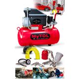 Proxtech Full Paket En Çok Tercih Edilen 2hp 50 Lthava Kompresörü Boya,lastik,mazot Temizleme 5pcs Havalı Set