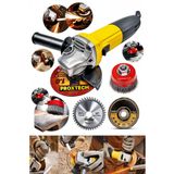 Proxtech Full Set Metal Şanzuman Bakır Sargılı Bhd Avuç Içi Taşlama Demir Metal Kesme Makinesi Sprel 115 Mm