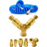 Proxtech Havalı Kompresörler İçin 2'li Dağıtıcı ve Hava Giriş Rekorları 3/8'' 15 Metre Hortum