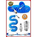 Proxtech Havalı Yüksek Kalite Kompresör Spiral Hava Hortumu 8 Mm 15 Metre Hava Jakı Kompresör Recor Seti
