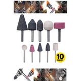 PROXTECH Hobi GravürDremel Taşlama Ucu Mini Metal Ahşap Oyma Seti Parlatma Çapak Alma 10 Parça Matkap Uyumlu