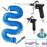 Proxtech Kompresör Spiral Hava Hortumu 8 Mm 15 Mt Hava Jakı Hava Tabancası Recor 3 Pcs Seti