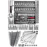 PROXTECH Premium 58 Parça 46Mini Lokma Takımı Otomatik Cırcırlı 1/4" 12 Parça Kombine Açık Ağız-yıldız Takım