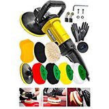 Proxtech Premium 6 Kademeli Devirli Sünger Setli Zımpara Pasta Cila Büyük Polisaj Makinesi Ful Set