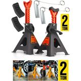 Proxtech Premium Kalite Kaymaz Özel Plastik Korumalı 2 Ton Kriko Standı Araç Altı Sehpa (2 Adet)