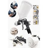 Proxtech Premium Kalite Üstten Depolu Profesyonel 600 Cc Boya Sprey Tabancası 1.8mm Siyah
