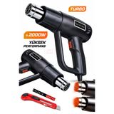 PROXTECH Pro 2000W HızlıYüksek Bakır Sargılı 2 Kademeli Isı Ayarlı Sıcak Hava Üfleme Tabancası Set