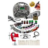 PROXTECH Pro 234pcs 450 Watt 6 Kademe Devirli Çantalı Dramel Gravür Seti Taşlama, Esnek Şaft Mengene Hediye