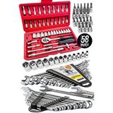 Proxtech Pro 58 Parça Lokma Takımı Otomatik Cırcırlı 1/4" 12 Parça Kombine Açık Ağız-yıldız Anahtar Takım Siyah